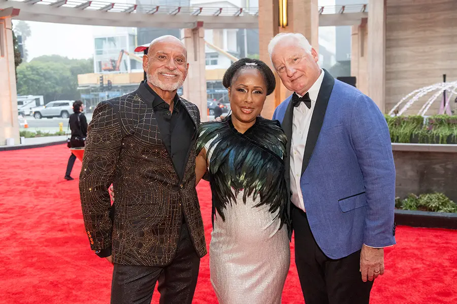 Wayne with Alifia & Andre Zotoff of Strategic Hotels & Resorts at the Regent Santa Monica Beach Grand Opening Gala in October 2024.