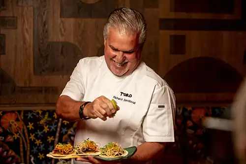 TORO restaurant owner/creator at the opening party of the restaurant inside The Fairmont, Chicago